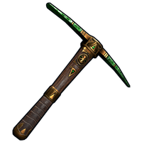 Emerald Relic Pick Axe