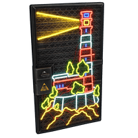 Neon Lighthouse Door