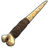 Etched Edge Bone Knife