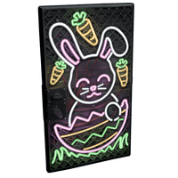 Neon Easter Bunny Door