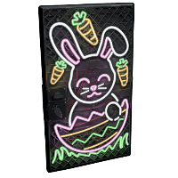 Neon Easter Bunny Door