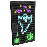Neon Ghost Door